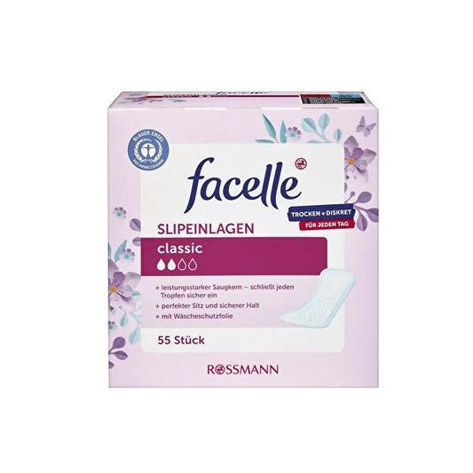 Facelle Ultra-Thin Daily Pads for Women - Soft, Breathable, and Comfortable Feminine Hygiene Products (55 Count)
