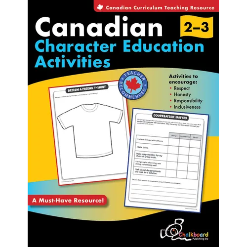 Canadian Character Education Activities Grades 2-3 - Paperback