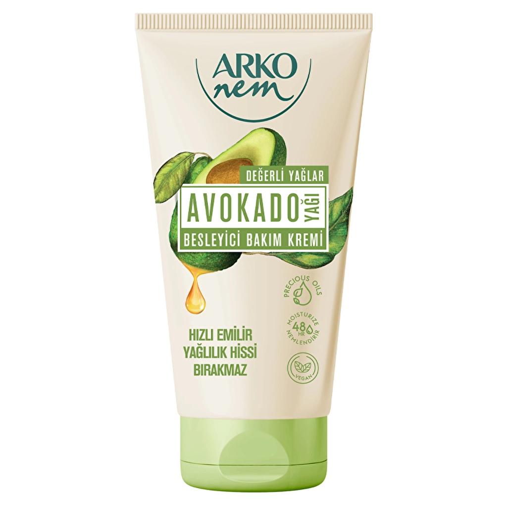 Arko Moisturizing Cream with Avocado Oil - 24 Hour Hydration, Non-Greasy, Vitamin Enriched for Dry Skin