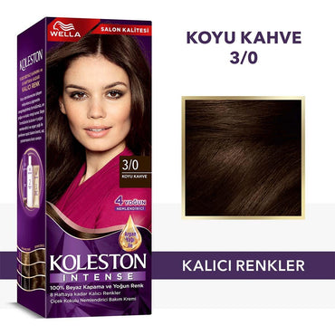 Wella Koleston Intense Permanent Hair Color Dye with Argan Oil - 100% Grey Coverage, Long-Lasting Hair Color