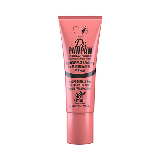 Dr. Pawpaw Tinted Peach Pink Multipurpose Balm - Natural Moisturizing Lip & Cheek Tint, 0.34 fl oz