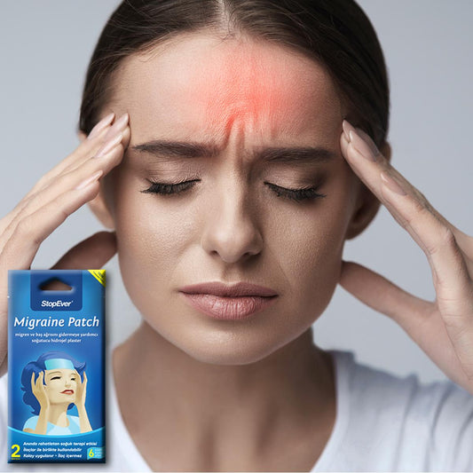 StopEver Migraine Relief Patch - Cooling Hydrogel Plaster for Non-Invasive Pain Relief