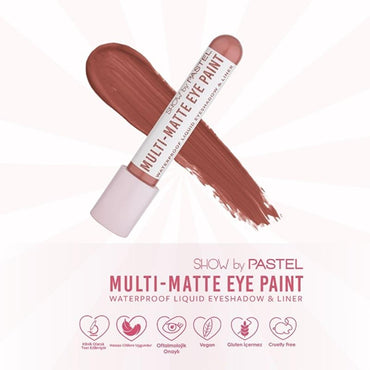 Show by Pastel Waterproof Eyeshadow & Eyeliner - Long-Lasting Matte Finish Eye Paint with Acmella Flower