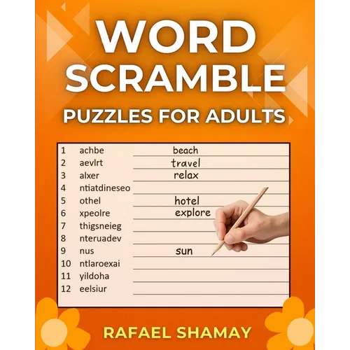 Word Scramble Puzzle Book for Adults: Relaxing Big Font, Anti-Eye Strain, Puzzle Book for Adults, Seniors to Have Fun and Brain Exercise with Solution - Paperback