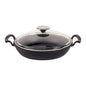 Lava Cast Iron Cookware - Round Cast Iron Pot with Glass Lid, 52.78 fl oz - Durable, Heat Retention, Induction Compatible