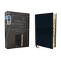 Niv, Thinline Reference Bible (Deep Study at a Portable Size), Leathersoft, Navy, Red Letter, Thumb Indexed, Comfort Print - Imitation Leather