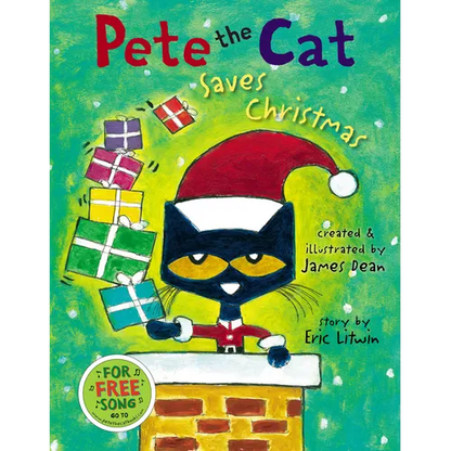 Pete the Cat Saves Christmas: A Christmas Holiday Book for Kids - Hardcover
