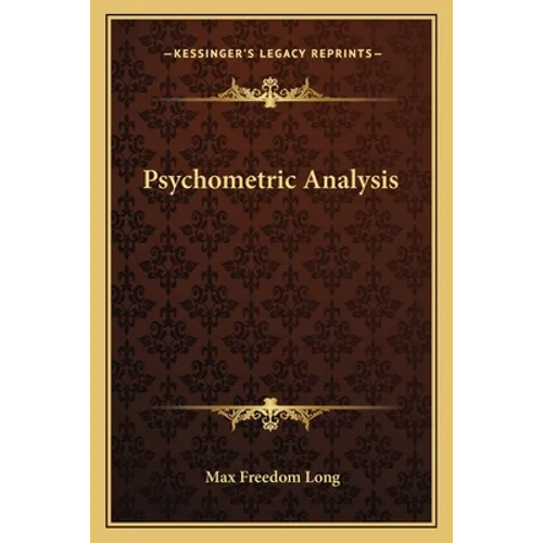 Psychometric Analysis - Paperback