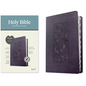 KJV Thinline Reference Bible, Filament Enabled (Leatherlike, Floral Frame Purple, Indexed, Red Letter) - Imitation Leather