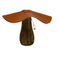 Metal and Mango Wood Mushroom  - Burnt Orange