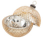 Faceted Glass Ornament Trinket Box with Place Card Holder - Gold
