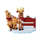 Reindeer Couple with Park Sign Personalized Christmas Ornament
