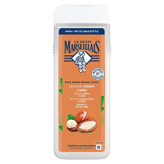 Le Petit Marseillais Organic Argan & Shea Shower Gel - Gentle, Moisturizing, Eco-Friendly Cleansing for Sensitive Skin