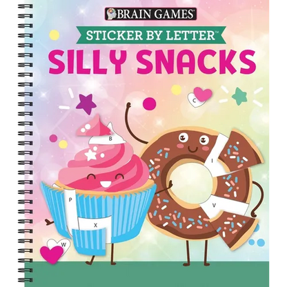 Brain Games - Sticker by Letter: Silly Snacks - Spiral
