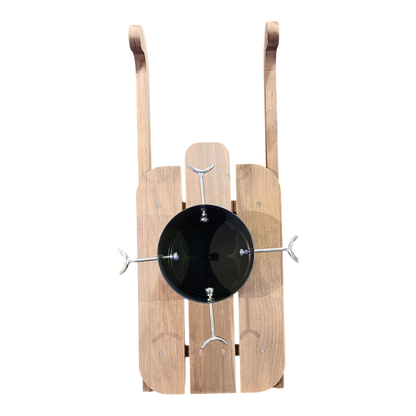 Wooden Runner Sled Tree Stand - Natural