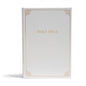 CSB Family Bible, White Bonded Leather Over Board: Holy Bible - Bonded Leather