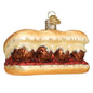 Meatball Sandwich  Glass Ornament