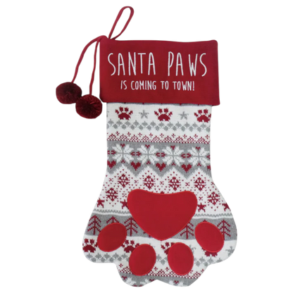 Cat's Paw Stocking - Embroidered -