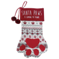 Cat's Paw Stocking - Embroidered -