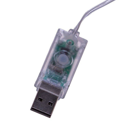100MM USB Lighted Glass Ball Ornament - Blue