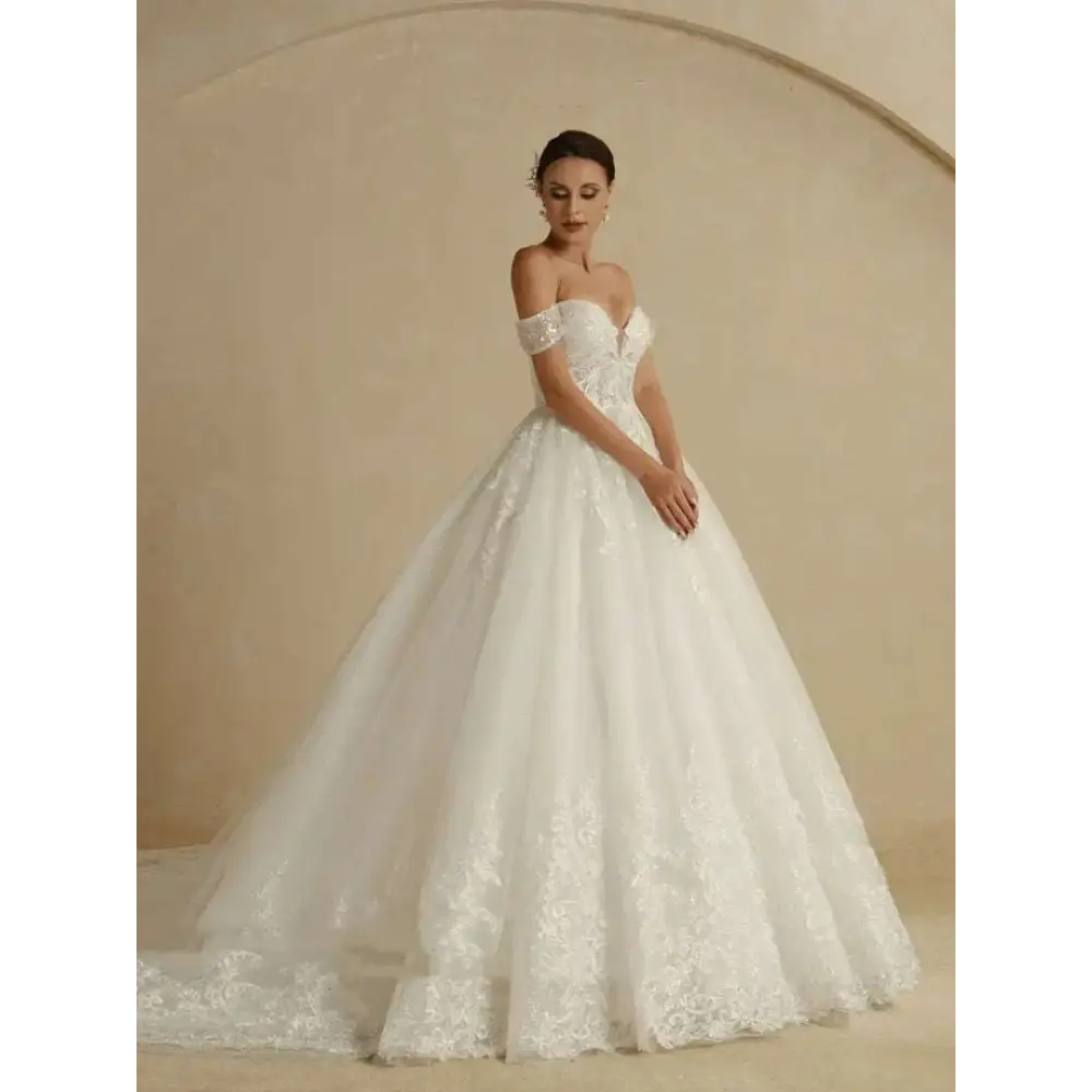 Off-shoulder Lace Bridal Main Wedding Dress