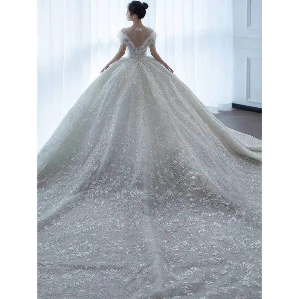 Off Shoulder Lace Wedding Dress