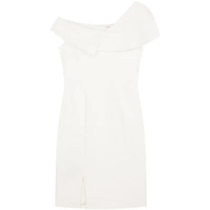 Off the Shoulder Split White Dress
