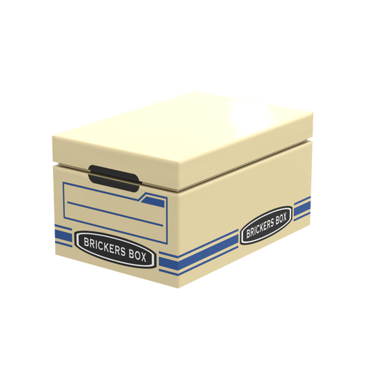 Office File Box (Tan)- Minifig Scale Custom Set - Made Using LEGO® Parts