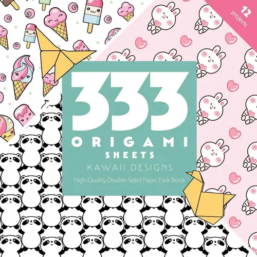 333 Origami Sheets Kawaii Designs: High-Quality Double-Sided Paper Pack Book - Paperback