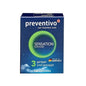 Preventivo Condoms - Travel Size 3-Pack with Variety of Sensations for Intimacy and Contraception