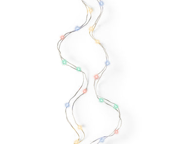 Micro 40-LED Stringlights - Steady - Multicolor - Silver Wire