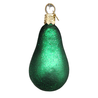 Avocado  Glass Ornament