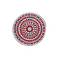 Red Medallion Round Printed Trivet