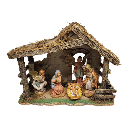 Figure Set With Stable - Fontanini - 5" Scale
