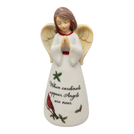 When Cardinals Appear Angel are Near Angel Figurine - 4 Inch