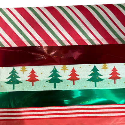 Holiday Gift Tissue Assortment - Mylar, Prints and Solids