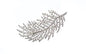 3 Inch Feather Pin - Zinc - Silver