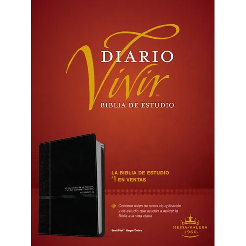 Biblia de Estudio del Diario Vivir Rvr60, Duotono - Imitation Leather
