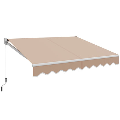 8 x 6.6 Feet Patio Retractable Awning with Manual Crank Handle