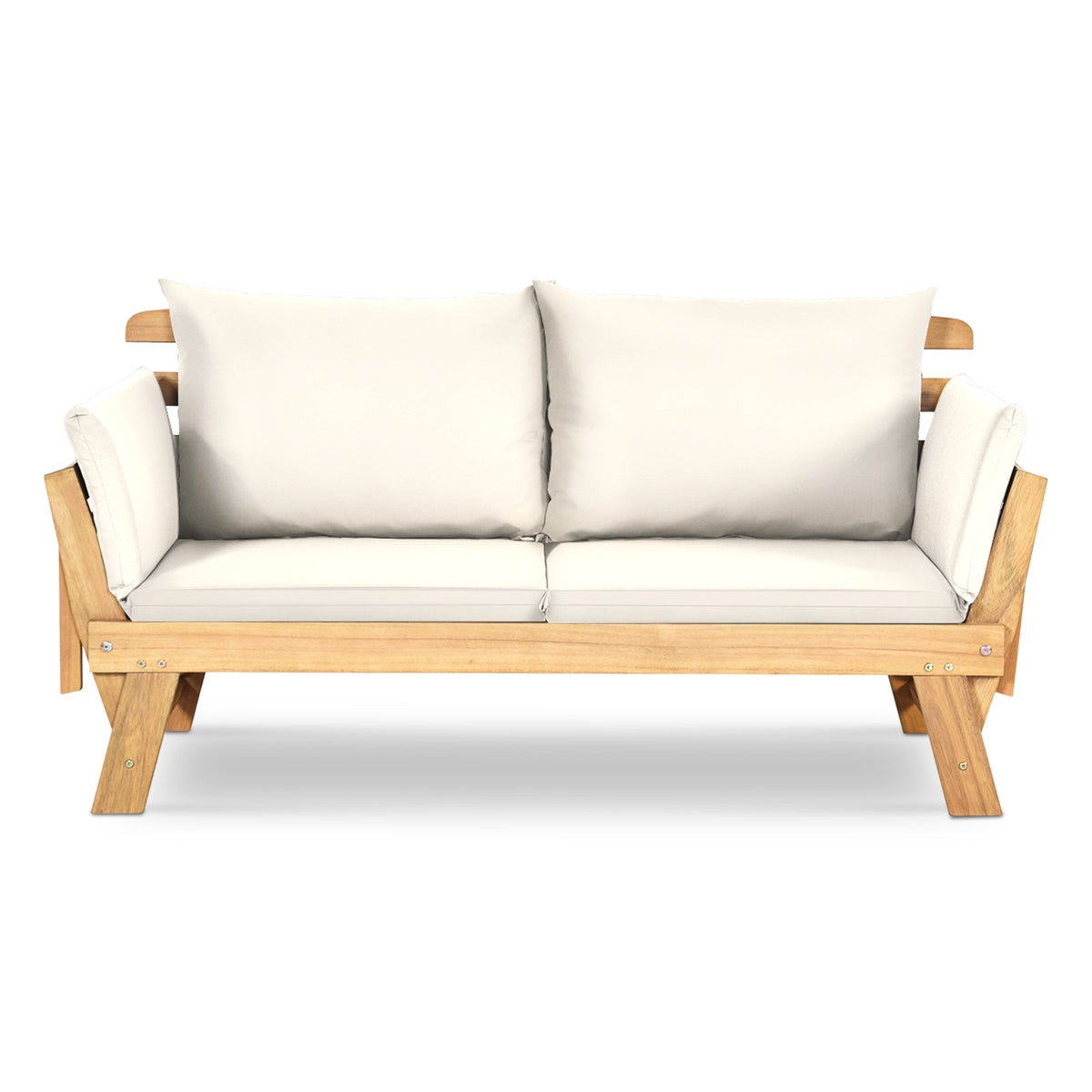 Adjustable Patio Convertible Sofa with Thick Cushion