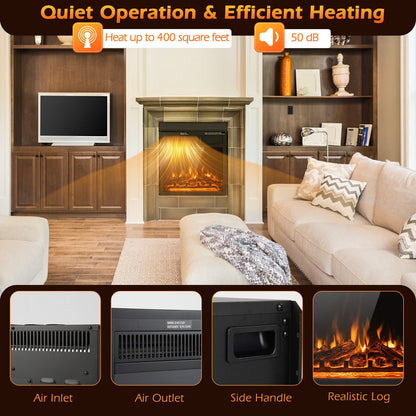 18/22.5 Inch Electric Fireplace Insert with 7