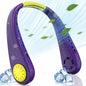 NinetinGel Neck Fan USB Rechargeable Purple Portable Indoor Outdoor Travel