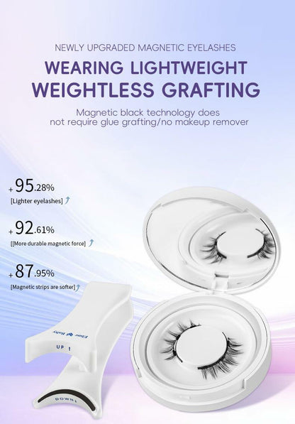 Reusable Magnetic False Eyelashes Kit Dual 3D Natural G15+G22 No Glue