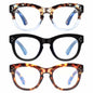 LADEESSE 3 Pack Oprah Style Reading Glasses +2.50 Blue Light Blocking