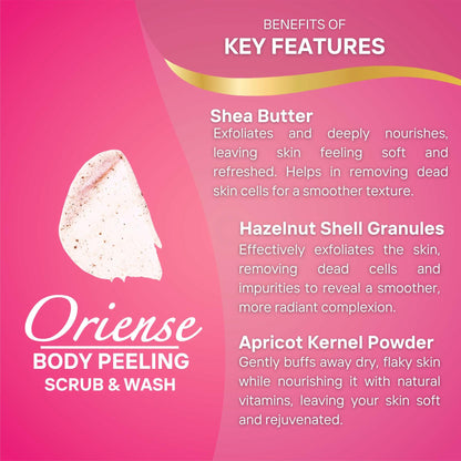 Oriense Body Scrub 16.9oz Spring Flowers Chamomile Hydrating New