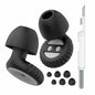 Reusable Ear Plugs 24dB Noise Reduction with Cleaning Pen for Sleep Travel