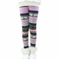 Rysly Girls Winter Thick Warm Fleece Lined Leggings Purple Elk Size 120