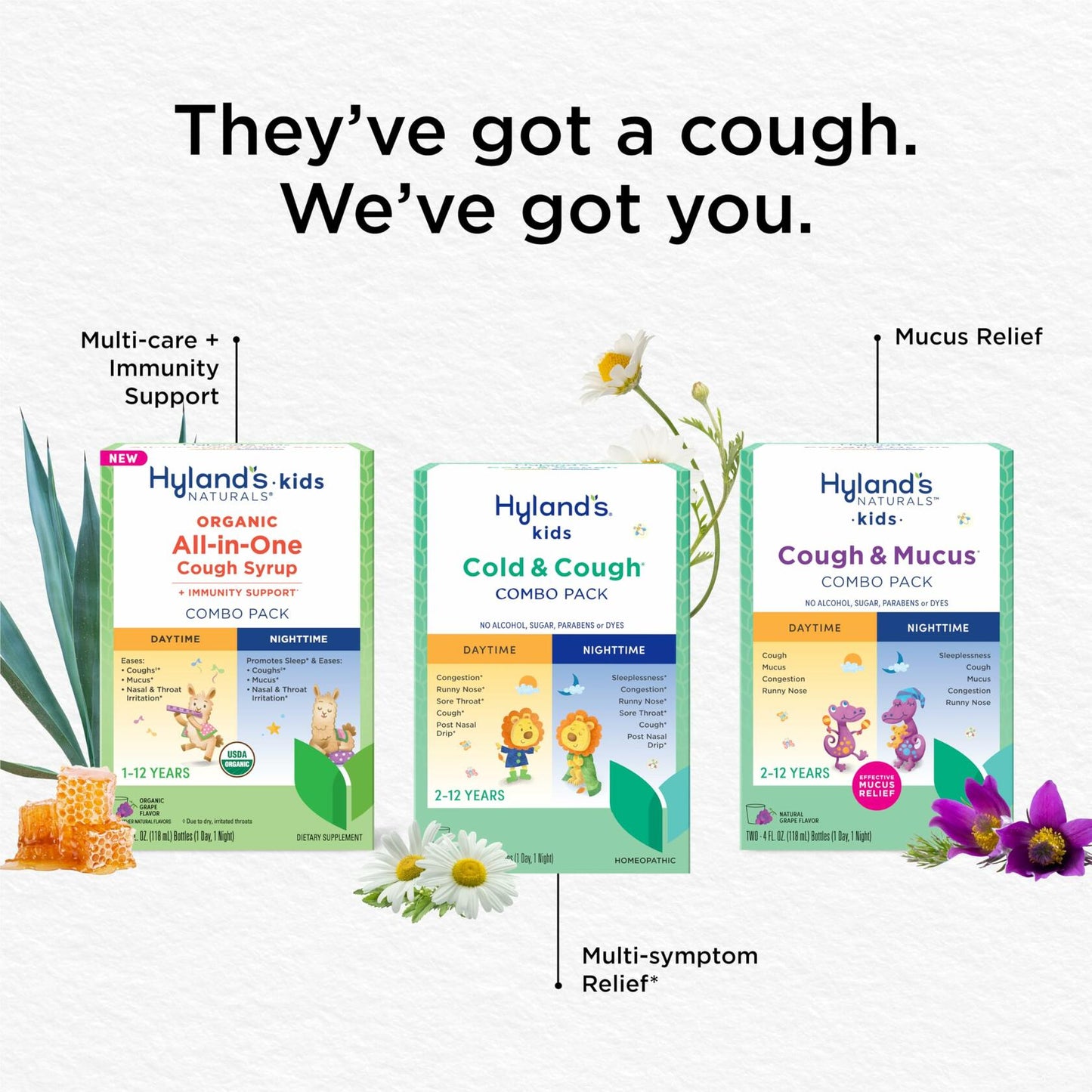 BestBy09/26 Hyland's Kids Cold & Cough Daytime Syrup Natural Relief 4oz