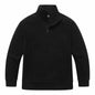 KAIDER Women's Plus Size Polar Fleece Pullover Jacket Black Quarter-Zip Long