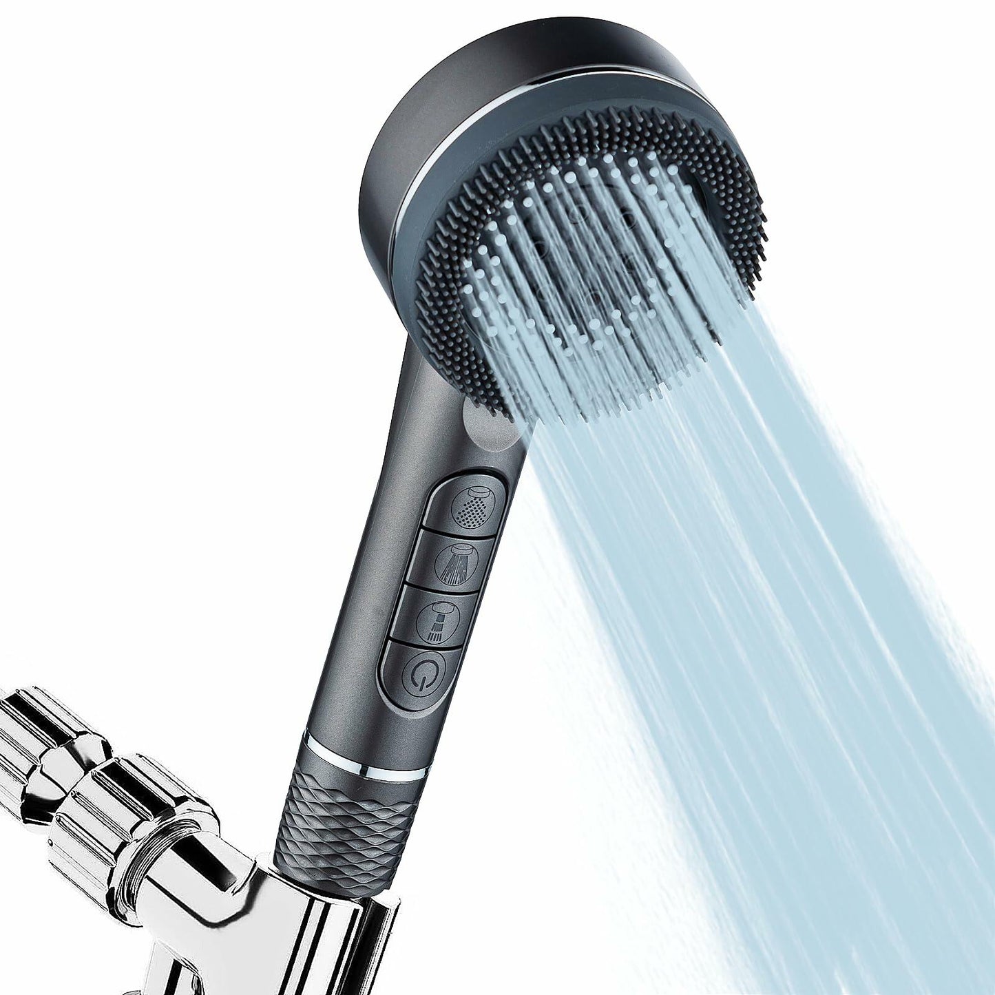 Filtered Handheld Shower Head Chrome High Pressure with Scalp Massager